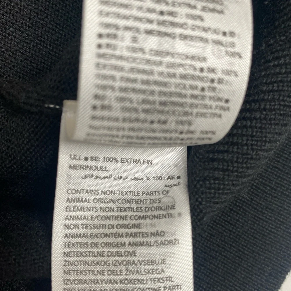 Banana Republic x Baruffa Fine Italian Merino Wool Black Sweater Sz Lg Tall